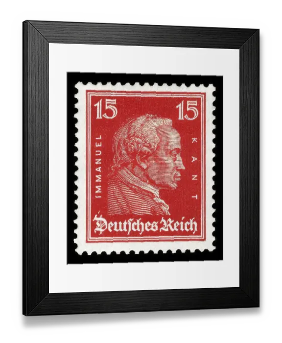 Framed Print : Historic stamp, German Reich, definitive stamp at 15 Pfennig with Immanuel Kant portrait