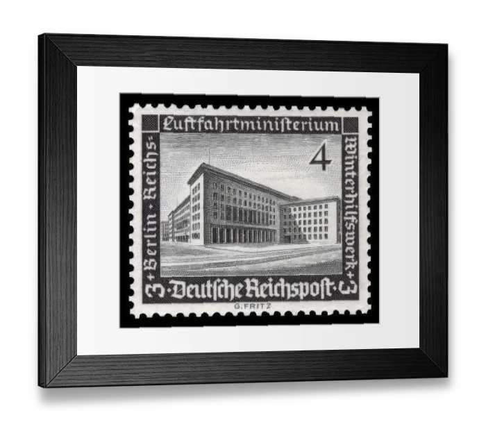 Framed Print : Historic stamp, German Reich, Ministry of Aviation in Berlin Framed Print : Historic stamp, German Reich, Ministry of Aviation in Berlin
