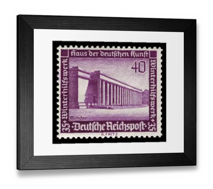 Framed Print : Historic stamp, German Reich, House of German Art in Munich