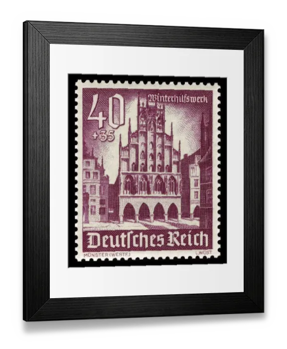 Framed Print : Historic stamp, German Reich, Winterhilfswerk Framed Print : Historic stamp, German Reich, Winterhilfswerk