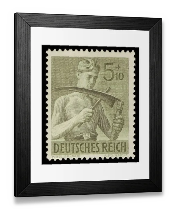 Framed Print : Historical stamp, German Reich