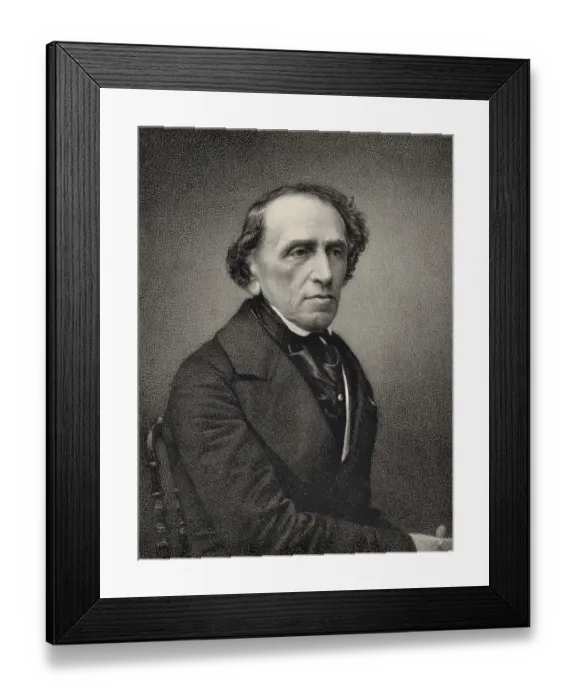 Framed Print : Giacomo Meyerbeer, actually Jakob Liebmann Meyer Beer (5 September 1791 - 2 May 1864)