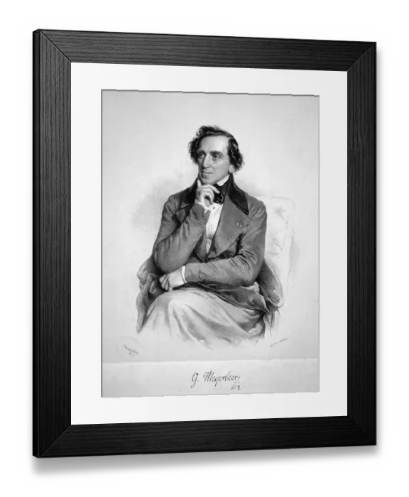 Framed Print : Giacomo Meyerbeer, real name Jakob Liebmann Meyer Beer (5 September 1791 - 2 May 1864)
