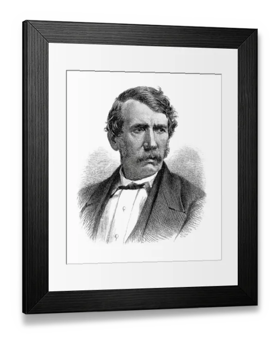 Framed Print : David Livingstone (19 March 1813 - 1 May 1873) was a Scottish missionary and an explorer of Africa