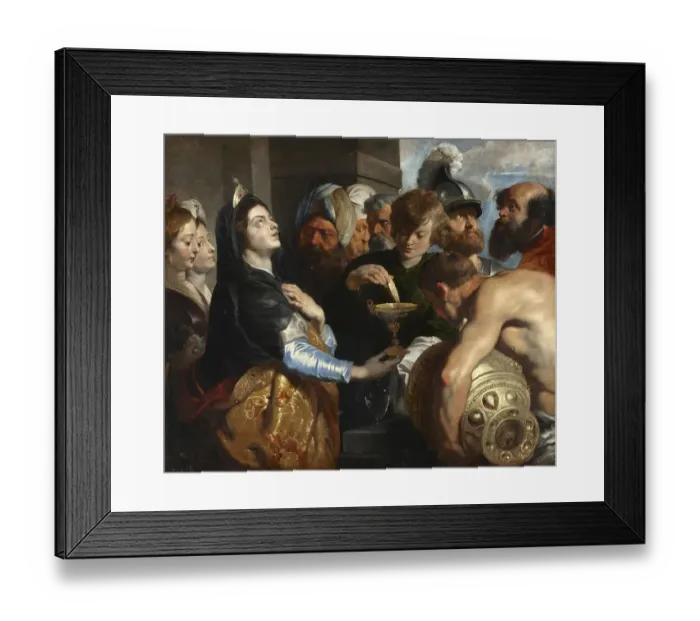 Framed Print : Artemisia prepares to drink the ashes of Maussolos Framed Print : Artemisia prepares to drink the ashes of Maussolos