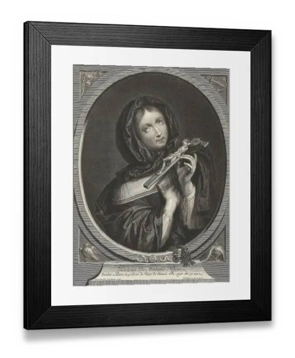 Framed Print : Portrait of Marie Herinx (1645-1682) Framed Print : Portrait of Marie Herinx (1645-1682)
