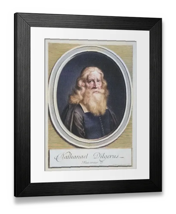 Framed Print : Nathanael Dilger (1604-1679), pastor and minister in Gdansk