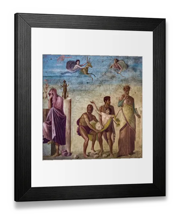 Framed Print : Antique fresco from Pompeii, based on a painting by Timanthes