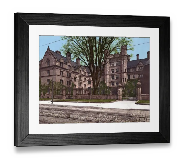 Framed Print : Yale College, Yale University in New Haven