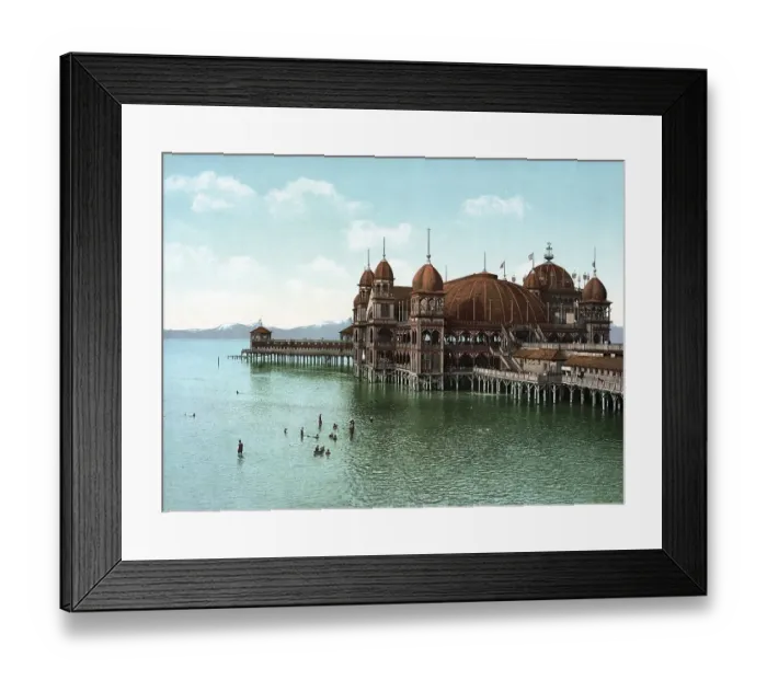 Framed Print : Saltair Pavilion, Great Salt Lake