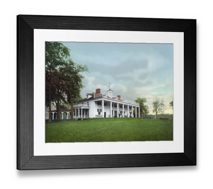 Framed Print : The Mansion, Mount Vernon is the former country residence of the first President of the United States Framed Print : The Mansion, Mount Vernon is the former country residence of the first President of the United States