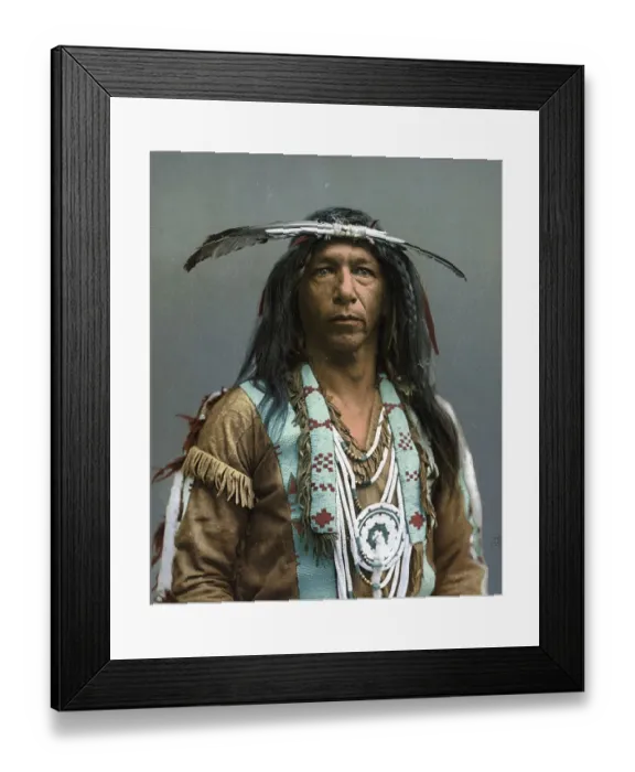 Framed Print : Arrowmaker, an Ojibwa brave, Ojibwe
