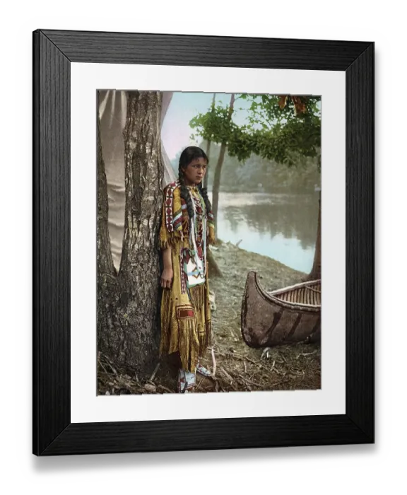 Framed Print : Minnehaha, legendary Native American female character from the epic poem The Song of Hiawatha by Henry Wadsworth Framed Print : Minnehaha, legendary Native American female character from the epic poem The Song of Hiawatha by Henry Wadsworth