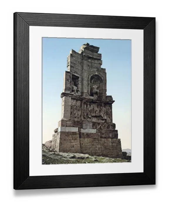Framed Print : Philopappos Monument, widely visible funerary monument on the Hill of the Muses southwest of the Acropolis of Athens Framed Print : Philopappos Monument, widely visible funerary monument on the Hill of the Muses southwest of the Acropolis of Athens
