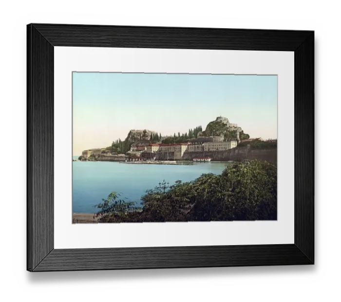 Framed Print : Citadel and harbor in Corfu, Greece Framed Print : Citadel and harbor in Corfu, Greece