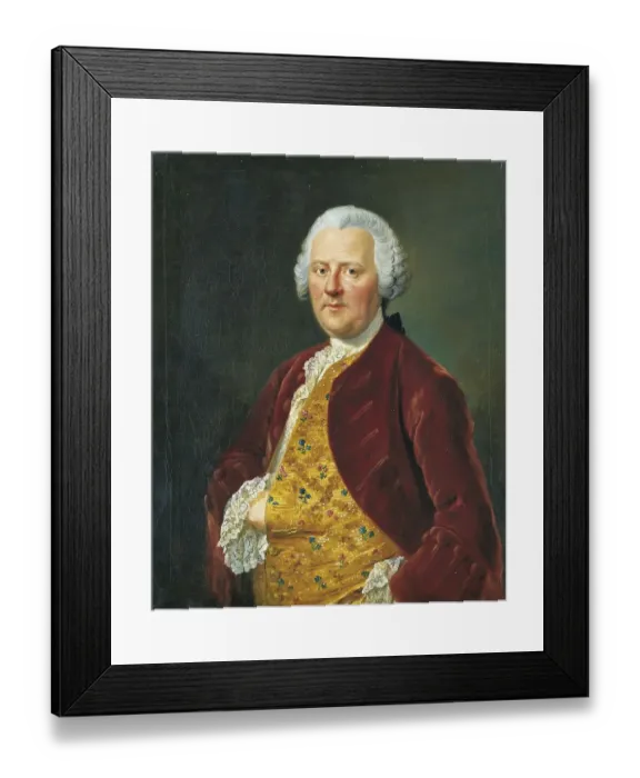 Framed Print : Portrait of Johann Maximilian von Holzhausen (1708-1768)