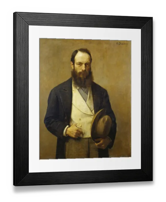 Framed Print : Self-portrait by Franz Otto Scholderer (25 January 1834 - 22 January 1902) Framed Print : Self-portrait by Franz Otto Scholderer (25 January 1834 - 22 January 1902)