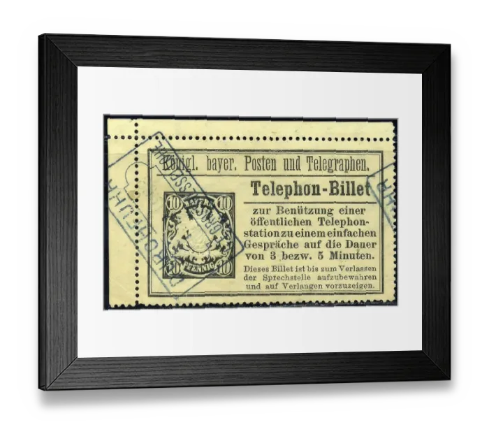 Framed Print : Telephon-Billet, telephone ticket
