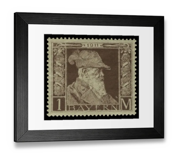 Framed Print : Stamp from the Kingdom of Bavaria Framed Print : Stamp from the Kingdom of Bavaria