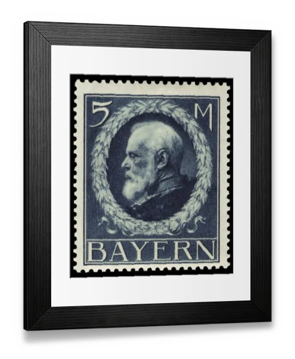 Framed Print : Stamp from the Kingdom of Bavaria Framed Print : Stamp from the Kingdom of Bavaria