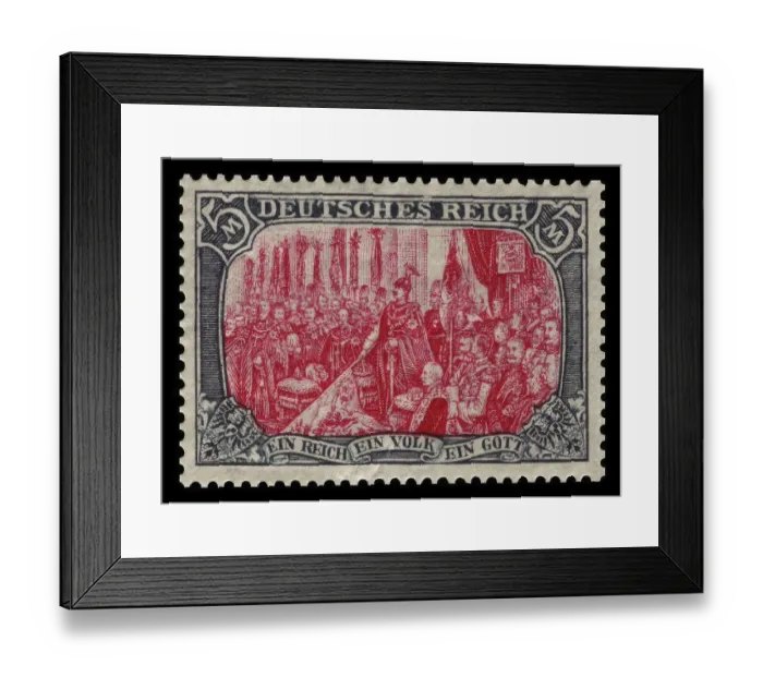 Framed Print : Stamp vintage 1900 of the German Reichspost
