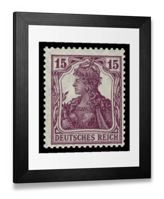 Framed Print : Stamp vintage 1920 of the German Reichspost