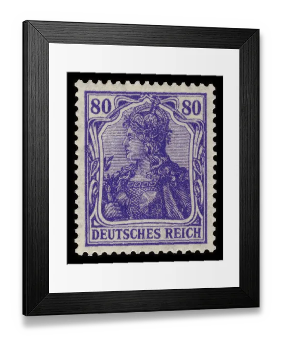 Framed Print : Stamp vintage 1920 of the German Reichspost
