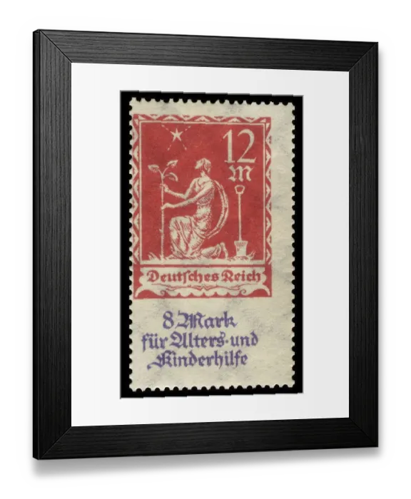 Framed Print : Stamp vintage 1922 of the Deutsche Reichspost Framed Print : Stamp vintage 1922 of the Deutsche Reichspost