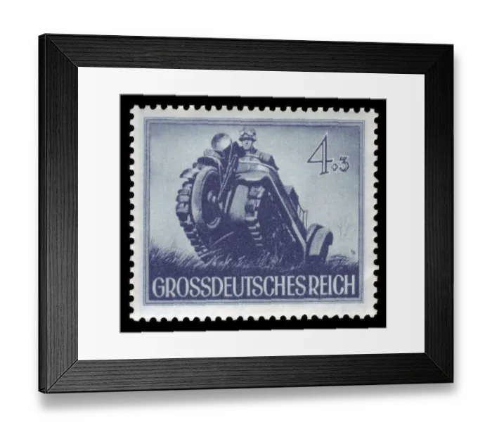 Framed Print : Stamp vintage 1944 of the Deutsche Reichspost