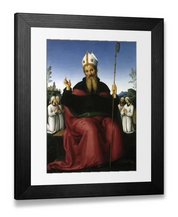 Framed Print : St. Augustine with members of the Brotherhood of Perugia Framed Print : St. Augustine with members of the Brotherhood of Perugia