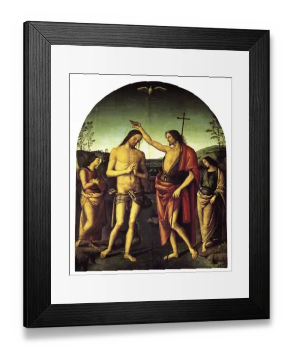 Framed Print : The Baptism of Jesus Christ, painting by Pietro Perugino Framed Print : The Baptism of Jesus Christ, painting by Pietro Perugino