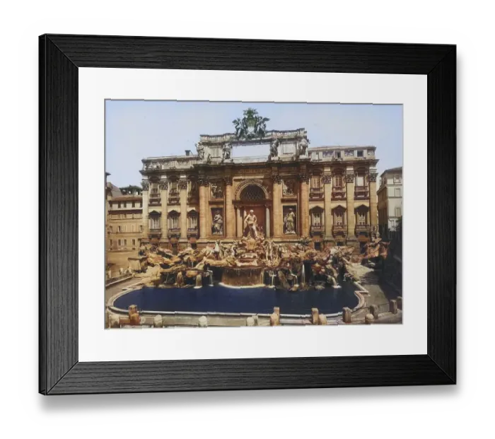 Framed Print : The Trevi Fountain in Rome c. 1860 Framed Print : The Trevi Fountain in Rome c. 1860
