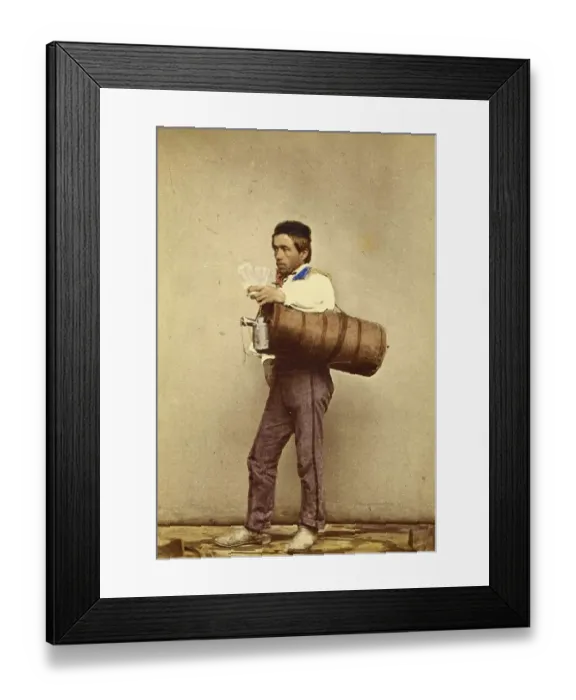 Framed Print : A man, water carrier, water seller, c