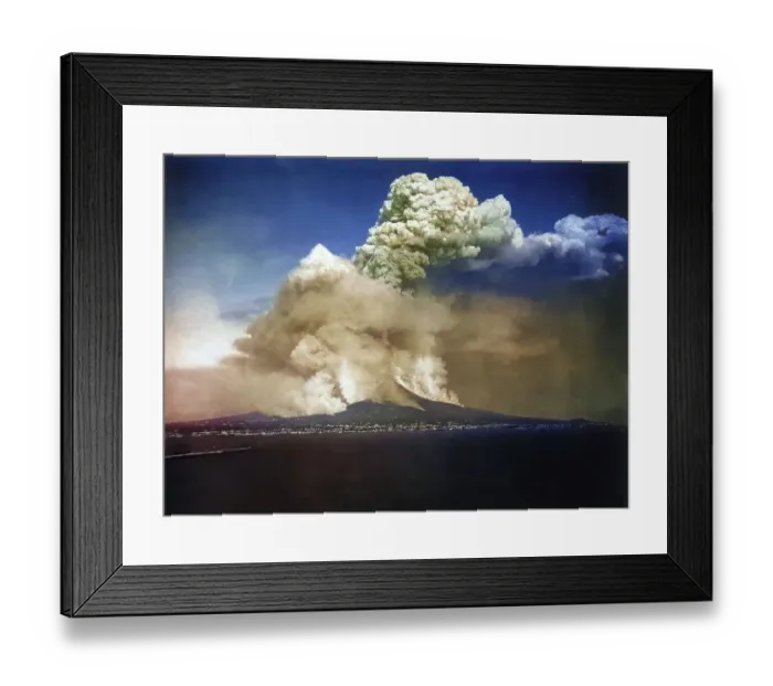 Framed Print : The eruption of Vesuvius, 26 April 1872