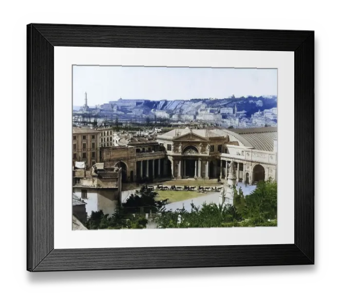 Framed Print : Piazza Acqua Verde in Genoa, c