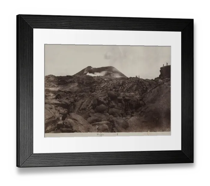 Framed Print : Crater of the volcano Vesuvius in 1880