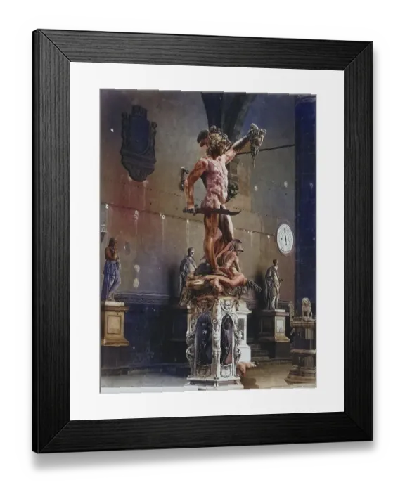 Framed Print : Sculpture of Perseus, by Benvenuto