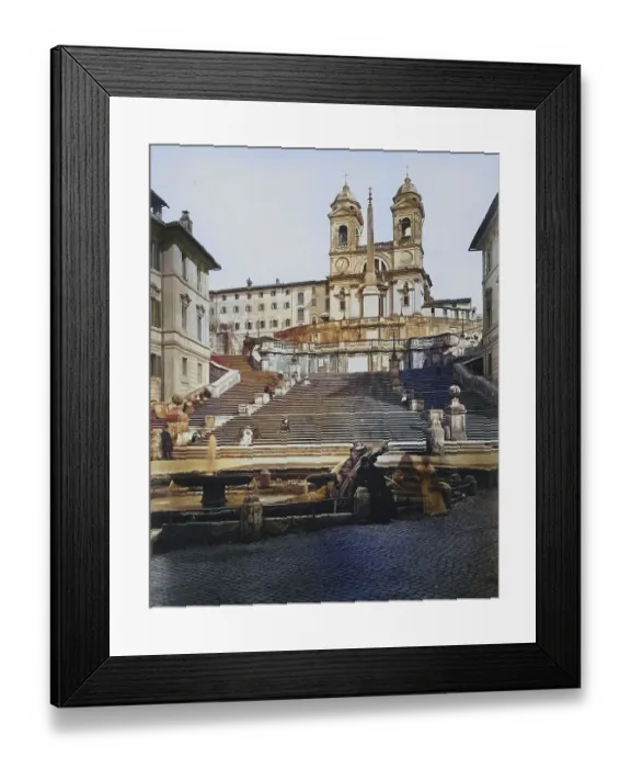 Framed Print : The Spanish Steps in Rome, c. 1880