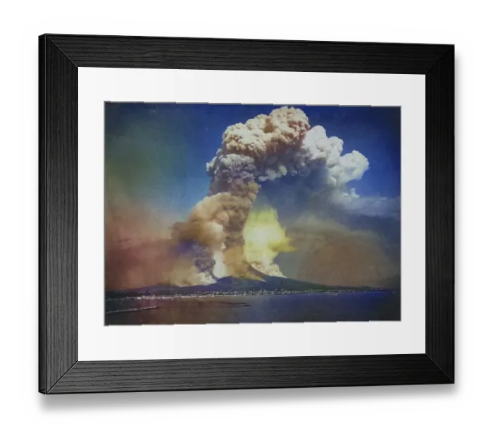 Framed Print : The eruption of the volcano Vesuvius on 26 April 1872 Framed Print : The eruption of the volcano Vesuvius on 26 April 1872