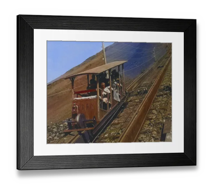 Framed Print : Funicular railway, Funicolare vesuviana