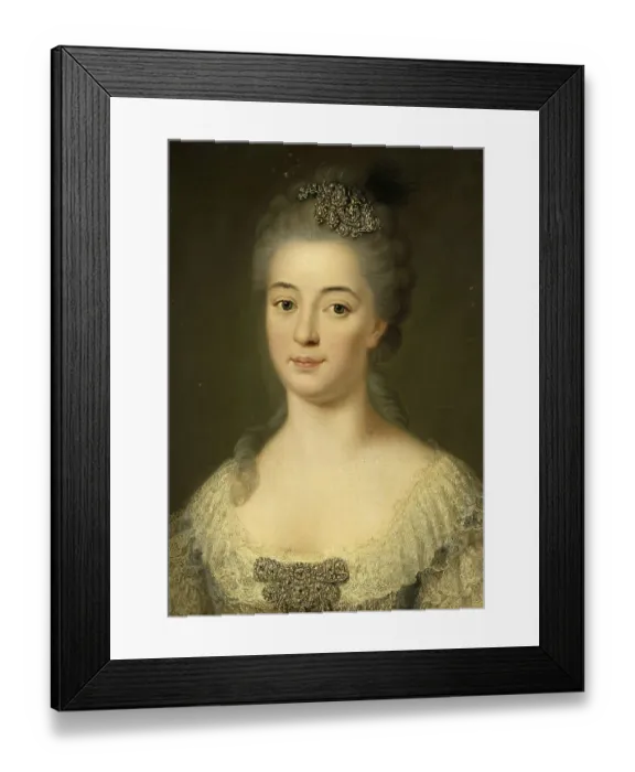 Framed Print : Portrait of Marie Friederike Caroline von Geispigheim