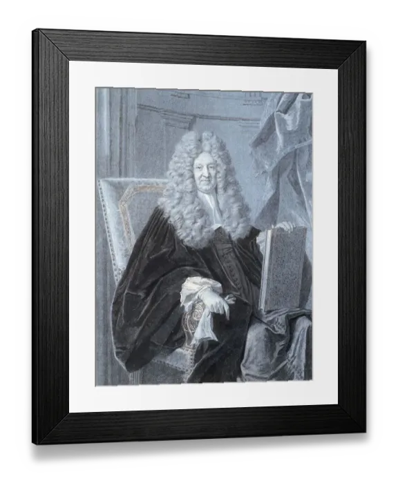 Framed Print : Portrait of Nicolas Le Camus de Mezieres (March 26) (1721 to July 27) (1793)