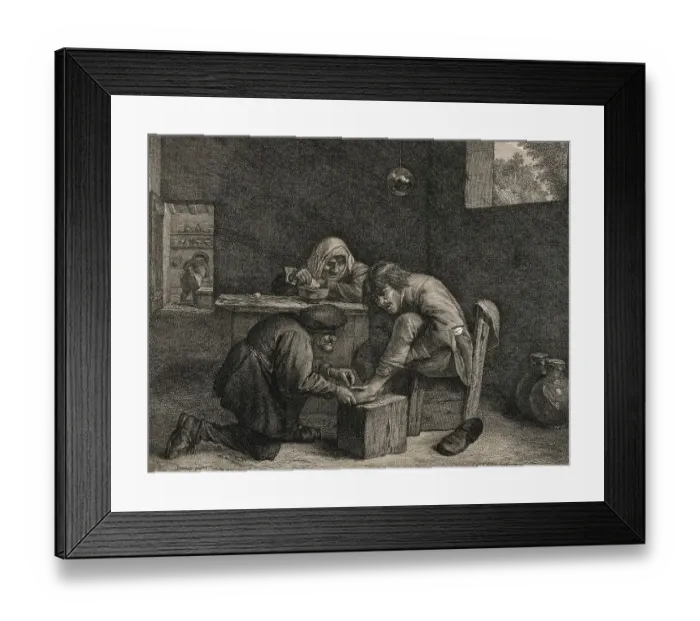 Framed Print : A surgeon treats the foot of a male patient Framed Print : A surgeon treats the foot of a male patient
