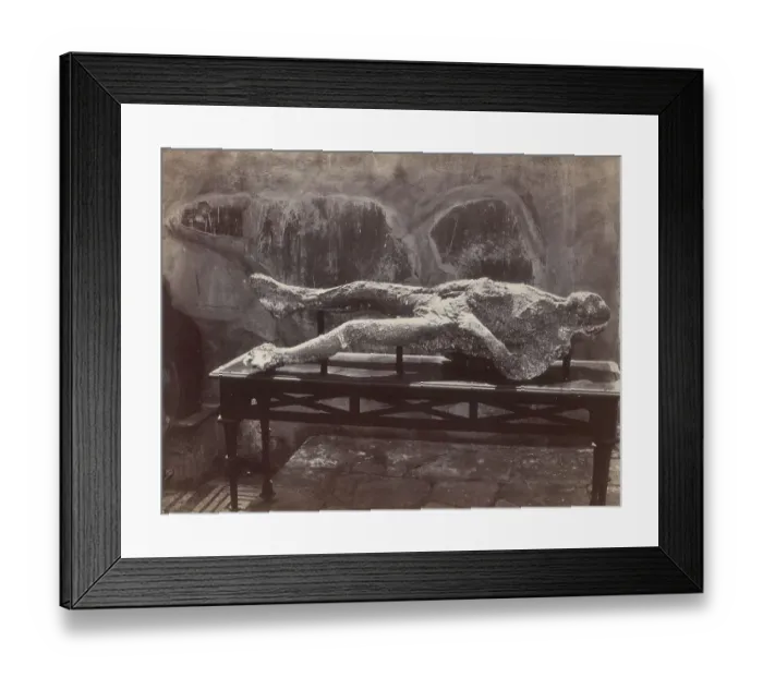 Framed Print : Human Cast, Pompeii, Victims of the Volcanic Eruption in 79