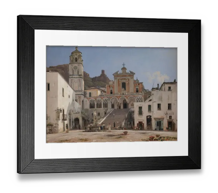 Framed Print : A part of the market place in Amalfi