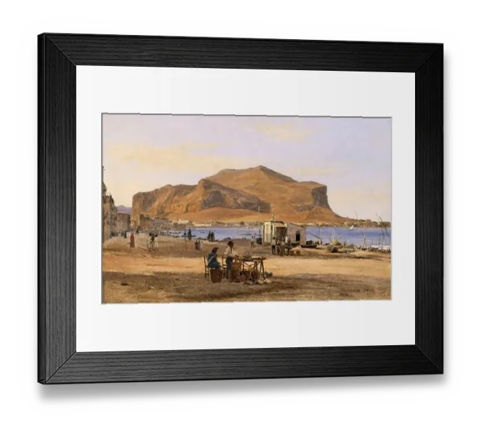 Framed Print : Port of Palermo with View of Monte Pellegrino