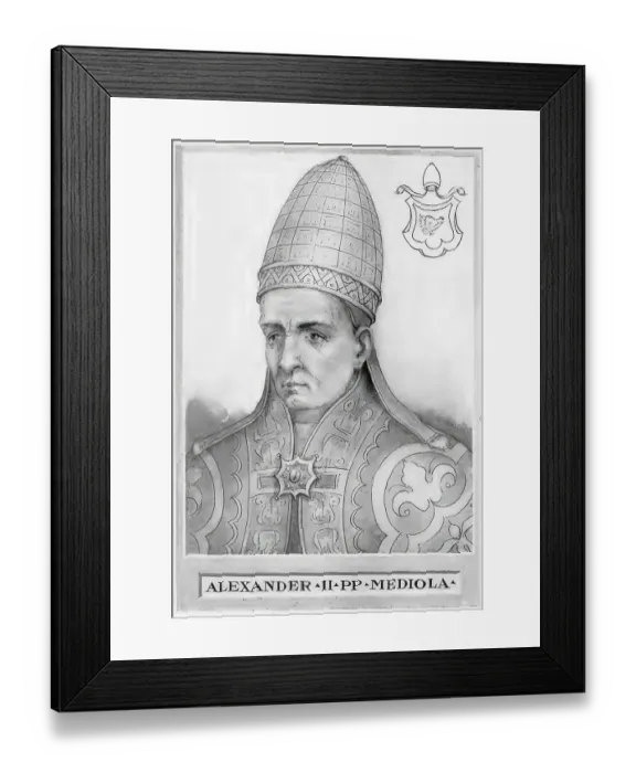 Framed Print : Alexander II, previously Anselmo da Baggio (born c)