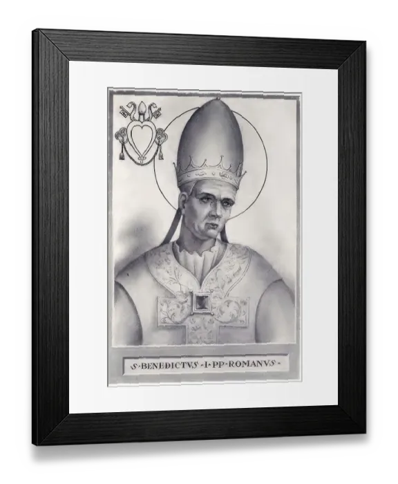 Framed Print : Benedict I (born in Rome) (died 30 July 579) was Bishop of Rome from 2 June 575 until his death