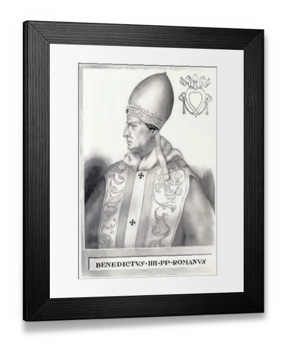 Framed Print : Benedict IV (born August 903 in Rome) was Pope from 900 to 903