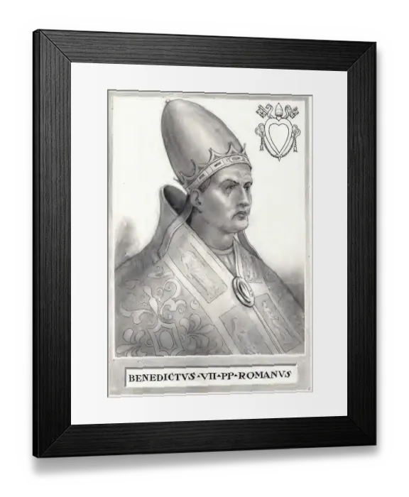 Framed Print : Benedict VII (born in Rome) (died July 10) (983 in Rome) was pope from 974 to 983 Framed Print : Benedict VII (born in Rome) (died July 10) (983 in Rome) was pope from 974 to 983